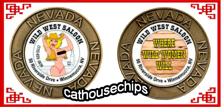 WILD WEST SALOON Winnemucca, NV Legal Brothel Whorehouse Brass Token