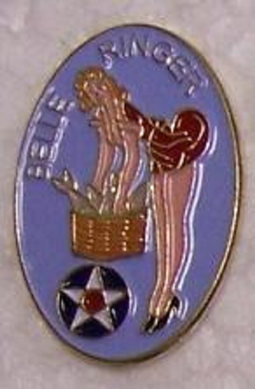 USAF Nose Art Belle Ringer Military Hat Lapel Push Pin New