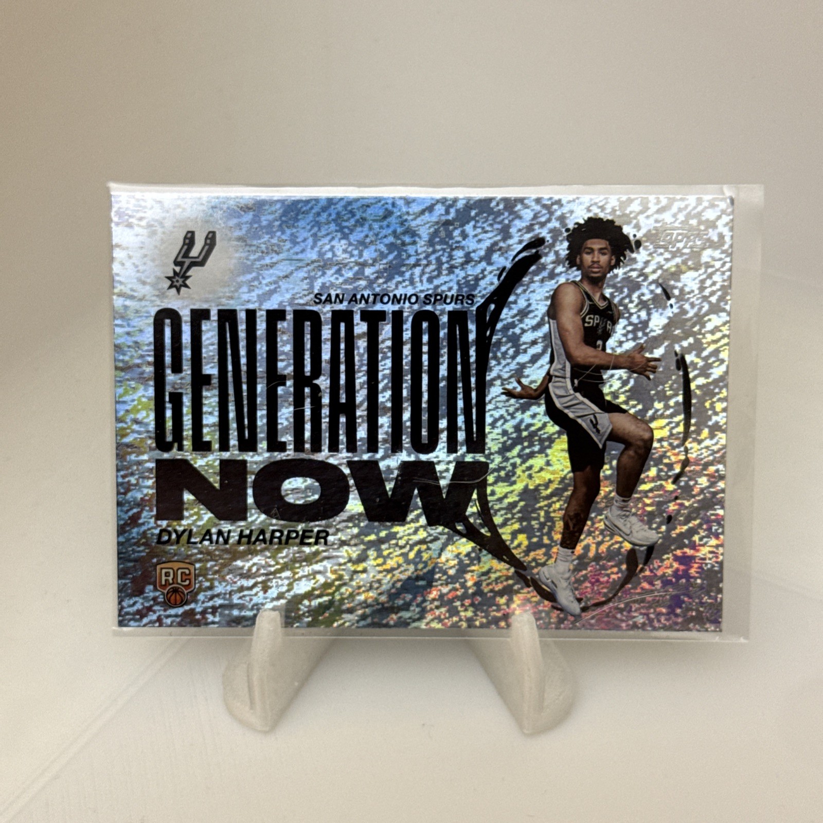 Dylan Harper 2025 Topps Generation Now #GN-2,Sand Glitter Foil, RC, Spurs