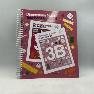 Dimensions Math Teacher's Guide 3B Singapore Math Inc. 2019 Paperback Pink