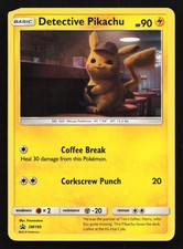 Detective Pikachu SM190 Sun & Moon Black Star Promo Holo Pokemon Card
