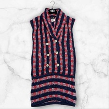 CHANEL 2012 Cruise Cotton Tweed Sleeveless Dress M Multi-Color Excellent