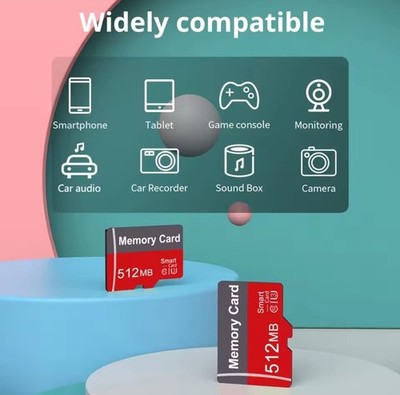 Micro SD Speicherkarte 512MB Class 10 TF Karte für Kamera CCTV