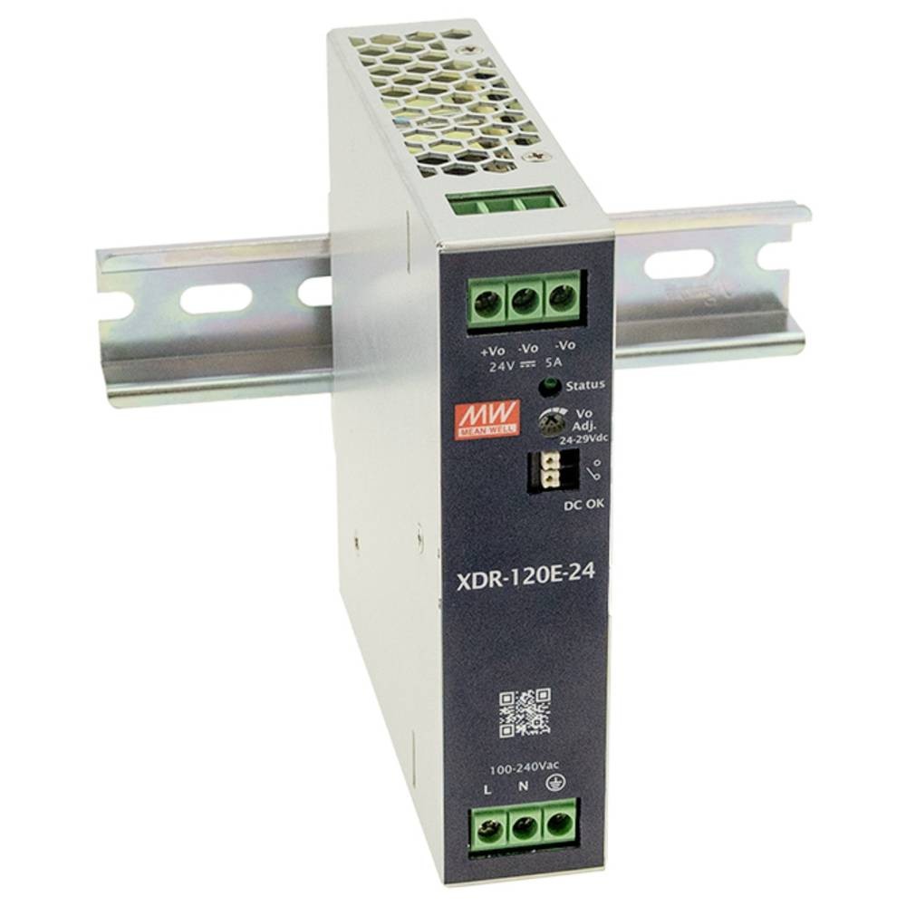 Alimentation rail DIN Mean Well 12V XDR-120E-12 pour domotique et tableau de maison