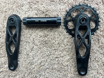 5Dev R-Spec Trail Enduro 160mm Cranks w/30t T-Type Chainring, Black, NEW Spindle