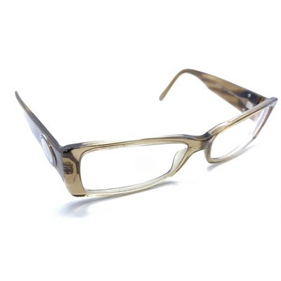 Versace Mod Translucent Brown Rectangle Eyeglasses Frames 53-15 135 Italy