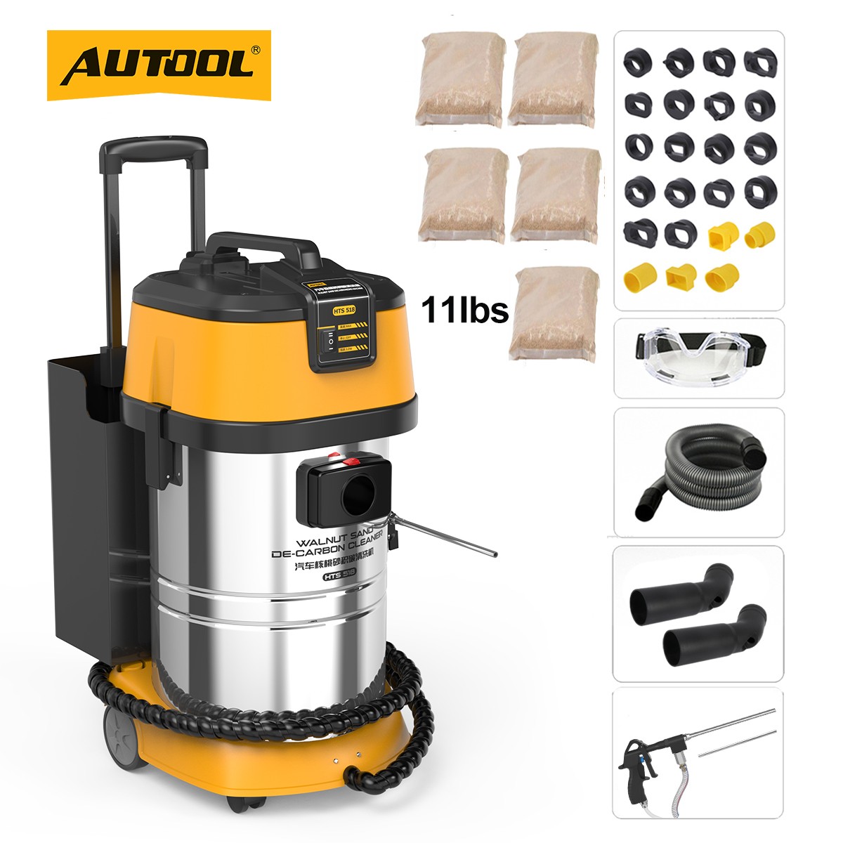 AUTOOL HTS518 Walnut Blaster Cleaning Engine Intake Valve Carbon
