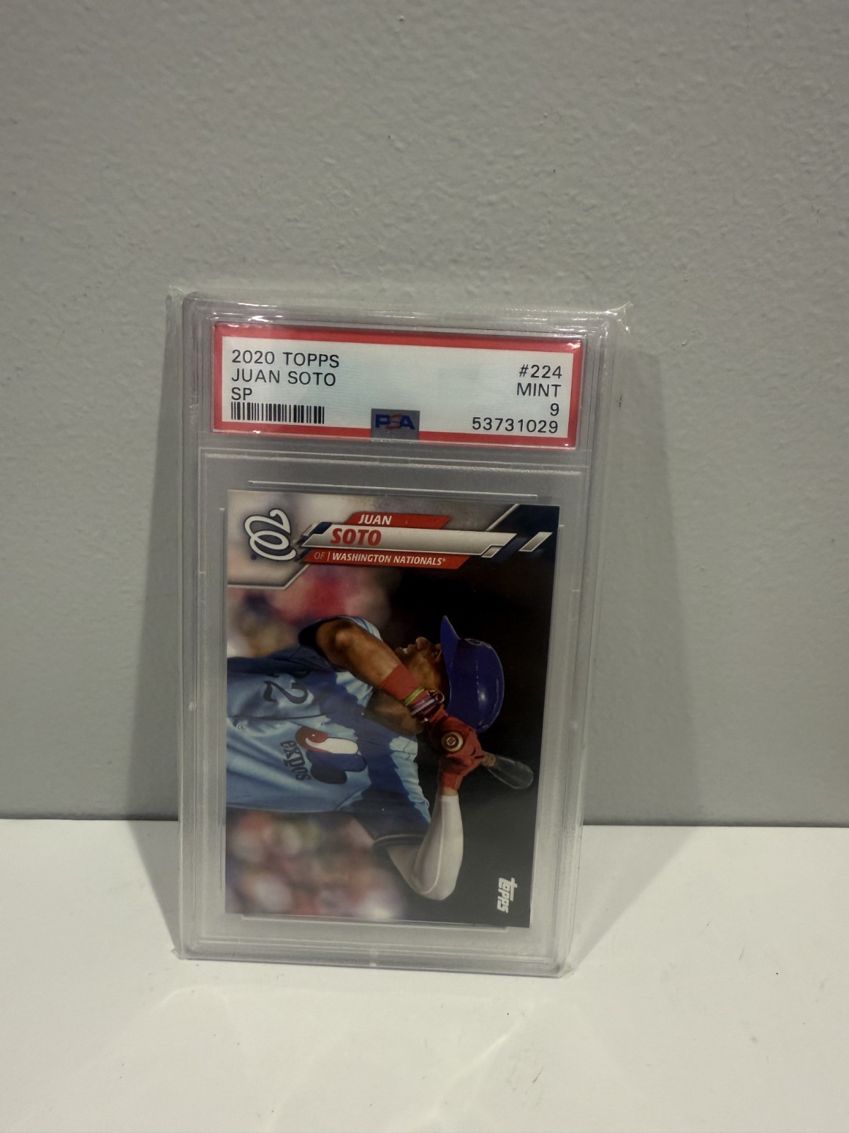 2020 Topps #224 Juan Soto SP *PSA 9 mint *Nationals/Mets view 1