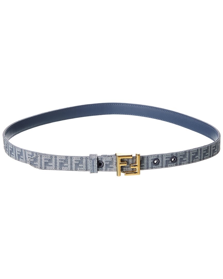 Fendi Ff Buckle Denim Belt Womens Blue 85 64390₽