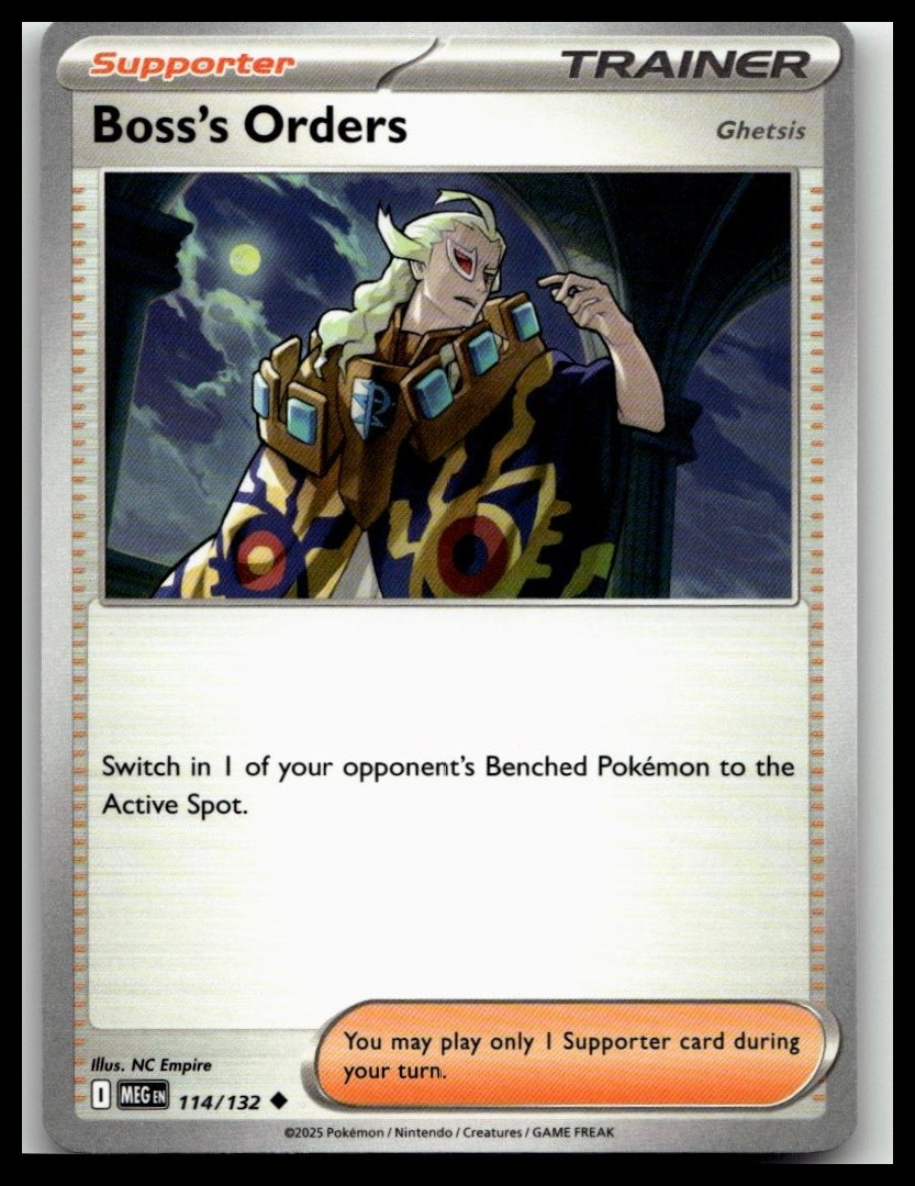 Boss's Orders [Ghetsis] Uncommon ME01: Mega Evolution 114/132 NM
