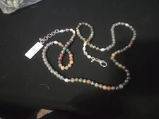 Sarda Artisan of Bali " Celestial Green Agate" Gemstone Chain
