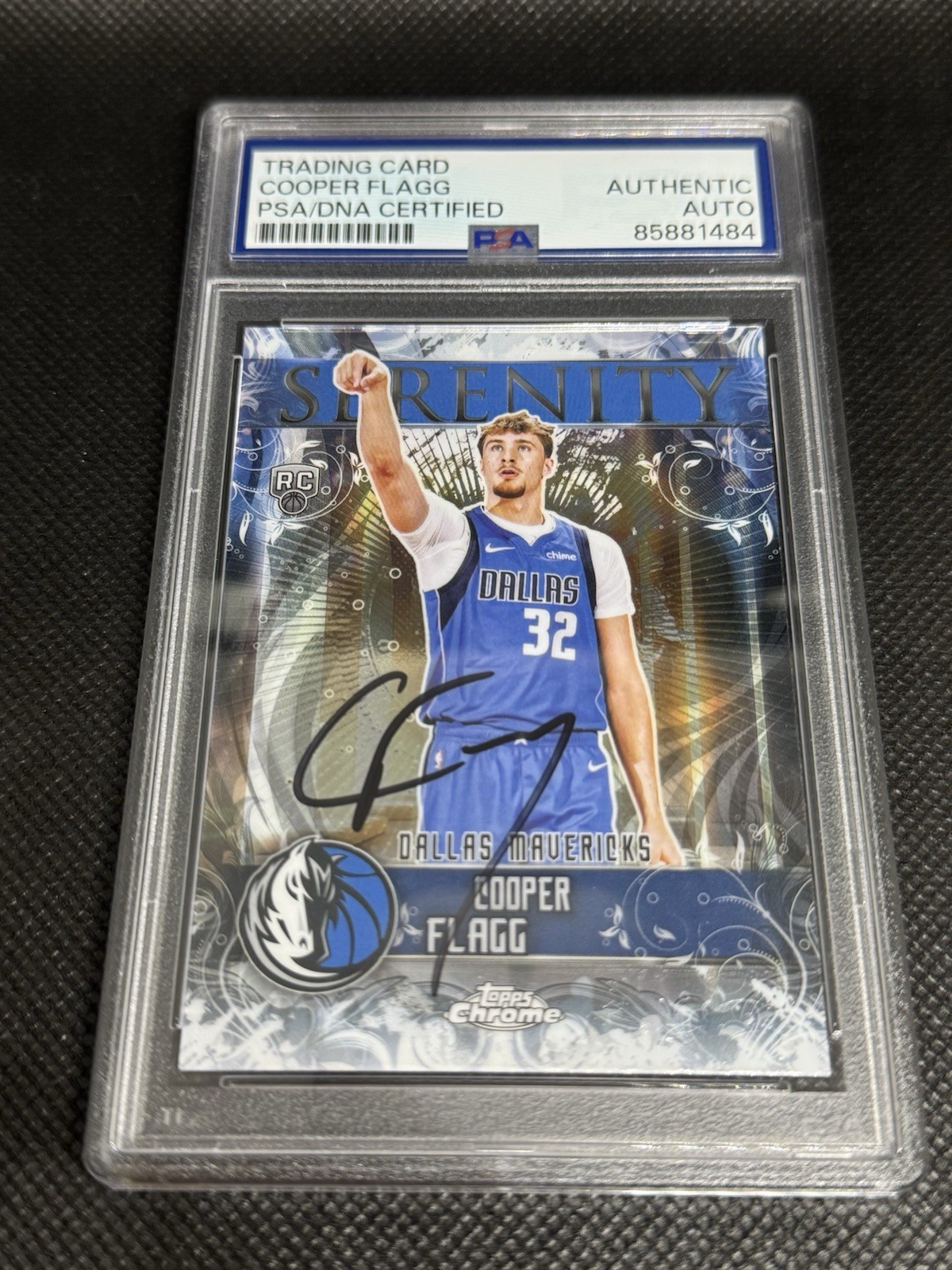 COOPER FLAGG SIGNED 2025 TOPPS CHROME ROOKIE CARD PSA DNA AUTOGRAPH RC AUTO NBA