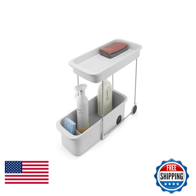 Joseph Joseph Cupboardstore 2-Tier Easy-Access Wheeled Storage Caddy Under-Sink