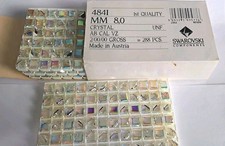 288 pieces 2 Gross Swarovski 4841 8mm Crystal Cubes AB CAL VZ