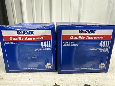 (2)  Wagner 4411 Sealed Beam Headlamps- PAR36 4-1/2'' Diameter 12V Be1