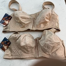 2 Playtex 18 Hour Front-Close Wirefree Bra Women Comfort Strap E52E 40 C NEW