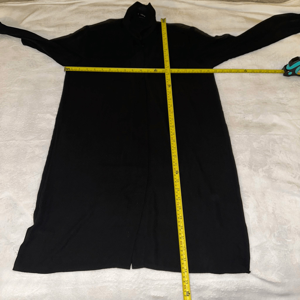 Zara Basic Women’s Medium Button Down Collared Ch… - image 9