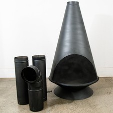 Mid Century Modern Fireplace Preway Malm Black Indoor Outdoor Vintage Fire Place