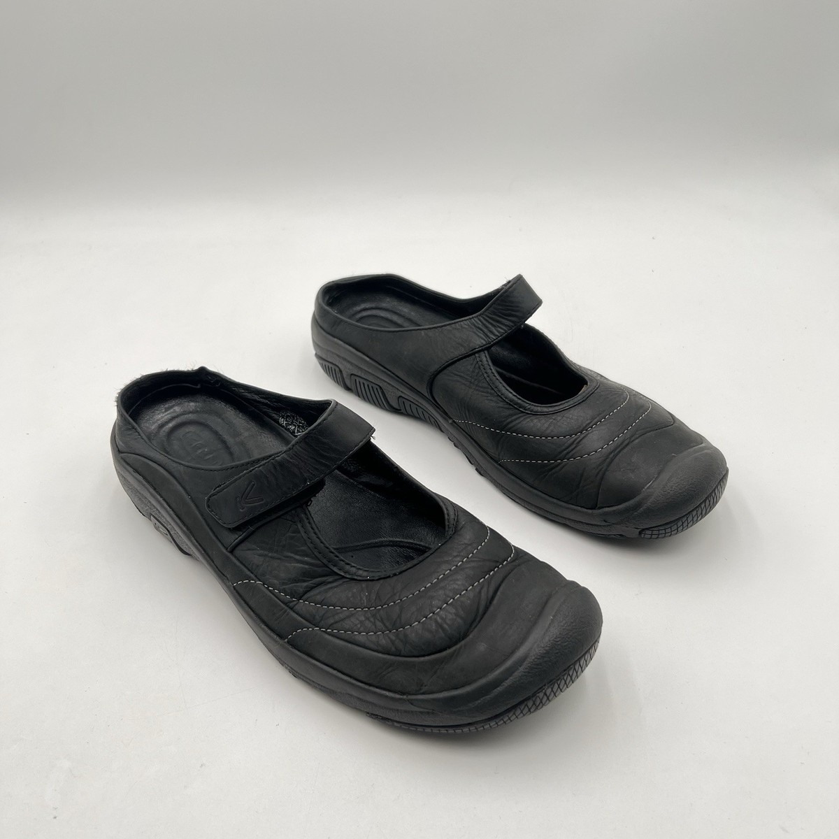 Keen Shoes Women's 11 Leather Black Clogs Comfort Slip Ons