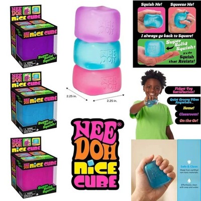 NeeDoh schöner Würfel Stressball sensorisches Zappelspielzeug Angstlinderung groovy blau UK 