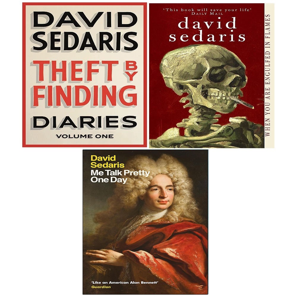 David Sedaris 3 Books Collection Set Me Talk Pretty One Day, Theft by Finding