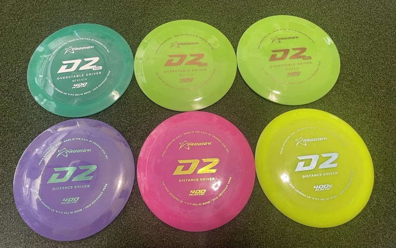 Lot Of 6 Prodigy Disc Golf D2’s 3X 400 Pro, 2X 400, 1X 400g Plastic Driver