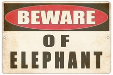 Funny Sarcastic Metal Tin Sign Wall Decor Man Cave Bar Yard Wall Warning Bewa...