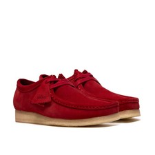 NEW MENS CLARKS ORIGINAL WALLABEE LIMITED EDITION Dark Deep Red SUEDE LOW SHOES