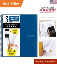 Durable Water-Resistant Spiral Notebook  Study App for Ultimate Note-Taking