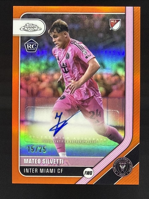 Mateo Silvetti Auto #/25 Orange Refractor 2026 Topps Chrome MLS