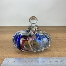 Vintage La Couvertoiradel Hand Blown Art Glass Perfume Bottle Signed Dated