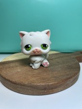 LITTLEST PET SHOP  15 Persian Kitty Cat Pink Paws White Green Dot Eye