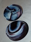 WESTMORELAND PURPLE MARBLE SLAG GLASS COVERED EAGLE DISH NEST Repaired base — photo 6