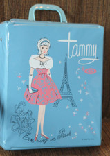 VINTAGE 1960's TAMMY DOLL VINYL CASE--EXCELLENT--NO HINGE SPLITS 7-23-A