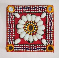 Beautiful Handmade Mirror Work Beaded Applique Patch Traditional Ethnic Craft