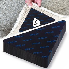 Tecbeauty 25 Pcs Rug Tape, Non Slip Pads Grippers for Hardwood Black