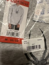 Boys Size M 10/12 SPYDER Youth Long Sleeve Pullover Hoodie Sweatshirt Gray Cozy