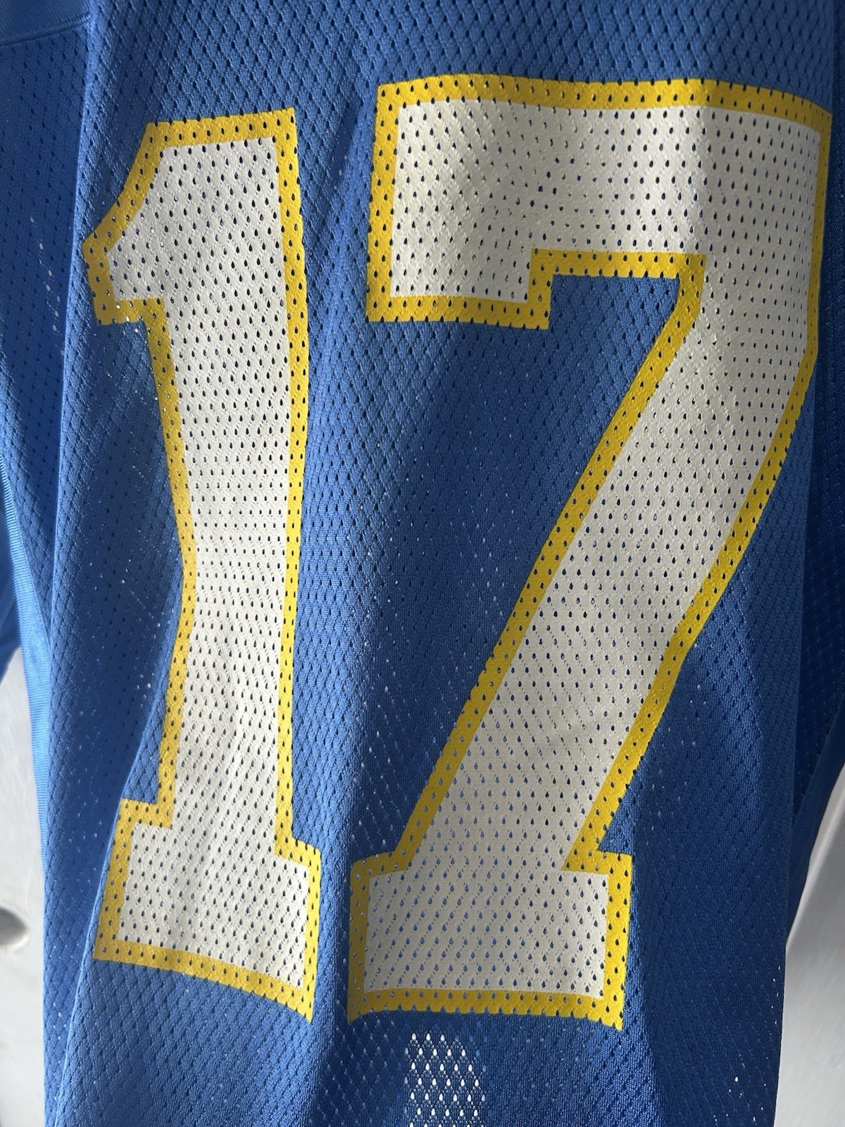 Blue Jersey Chargers San Diego Philip Rivers #17 Reebok Size Medium NFL On Field thumbnail 8