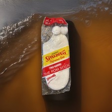 Vintage Spalding Performance Socks Pom Pom Pro Guard