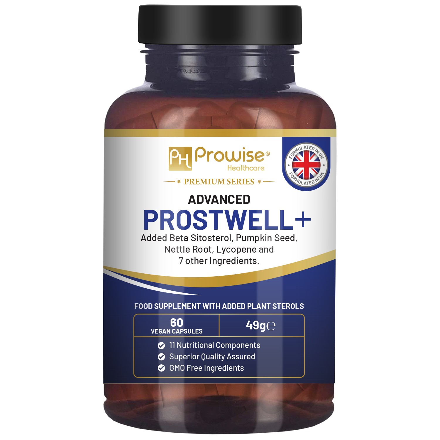 Prowise Healthcare Advanced Prostwell Plus 60 Vegan Capsules Added Beta Sitosterol - Image 3