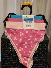 Way to Celebrate Women's Thong Panties 3 Pair w Lace Sz L 12/14 Cute BNWT