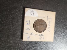 1919 R Rome ITALY 5C Five Centesimi Coin #0087