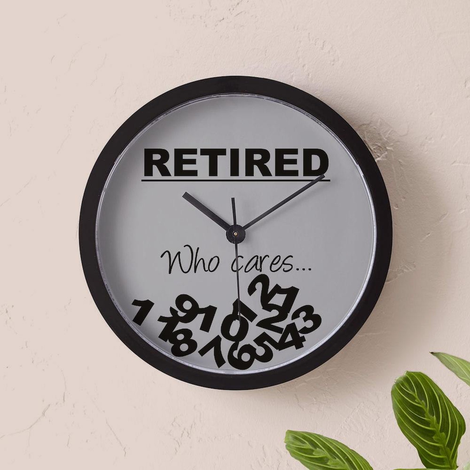 CafePress Fallen Numbers Retirement 10" Wall Clock (318123834)