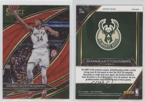 2019-20 Panini Select Courtside Tmall Red Wave Prizm Giannis Antetokounmpo #246