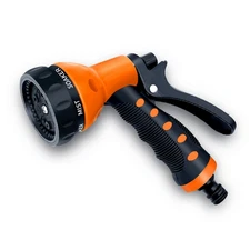 Heavy-Duty Garden Hose Nozzle - 8 Spray Patterns for Cleaning, Irrigation USA