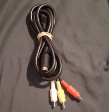 Composite AV Cable 4-Pin to 3 RCA Male 1:3 Split Black Universal Under 10ft