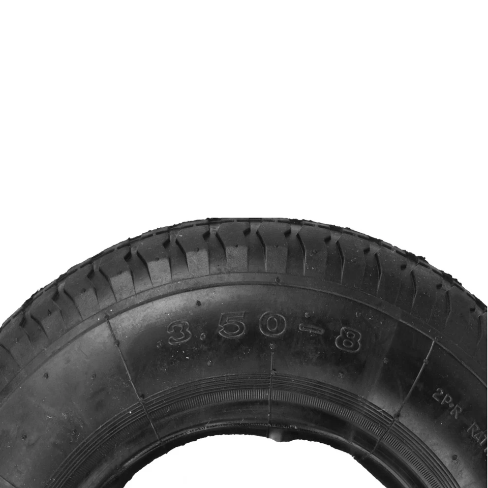 2x Reifen mit Schlauch 3.50-8 Zoll für Schubkarren Sackkarren Gartengeräte - Bild 2 von 4