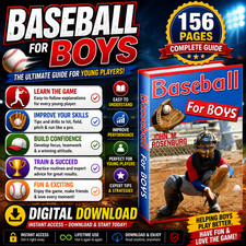 Baseball For Boys PDF 156 Pages Youth Baseball Training Guide Digital Download