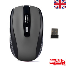 Image of BLACK WIRELESS CORDLESS 2.4ghZ MOUSE USB DONGLE OPTICAL SCROLL FOR PC LAPTOP MAC