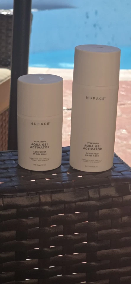 NuFace/Aqua Gel Ativador/3.3floz+1.69floz* Novo/Frete Grátis/Exp 26+  - Imagem 2 de 4